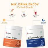 andMe combo of PCOS Supplement | PCOD Drink for PCOS Treatment & Cure and OvaBoost - Plant-based drink with prenatal vitamins